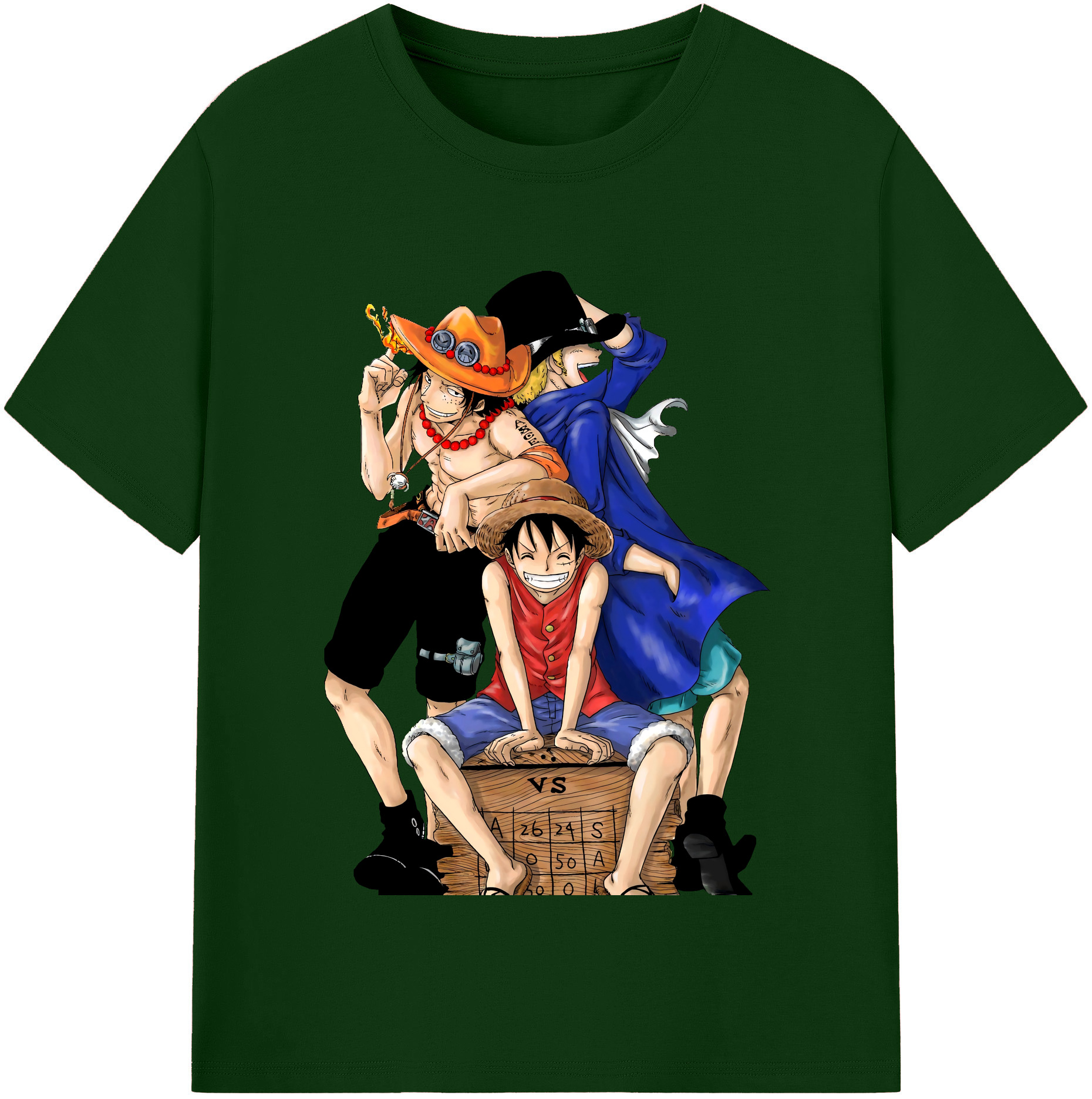 ワンピース モンキー・D・ルフィ ONE PIECE Monkey D. Luffy 綿100％半袖Tシャツ（フロントプリント）